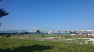 東日本最大の吊橋;